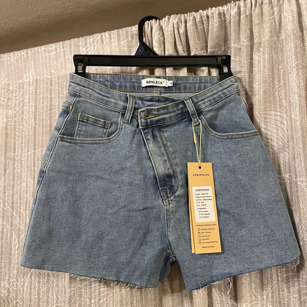 Genleck Women's Blue Denim Shorts TikTok